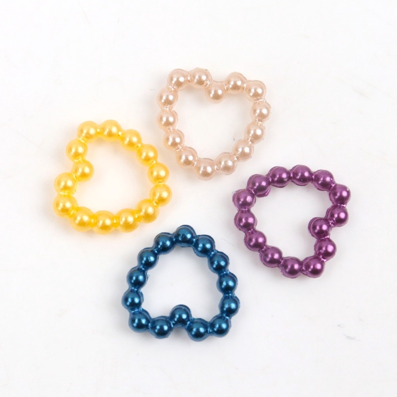 Set 50g phụ kiện ngọc trai giả mặt ưng dẹt 11mm trang trí ốp điện thoại