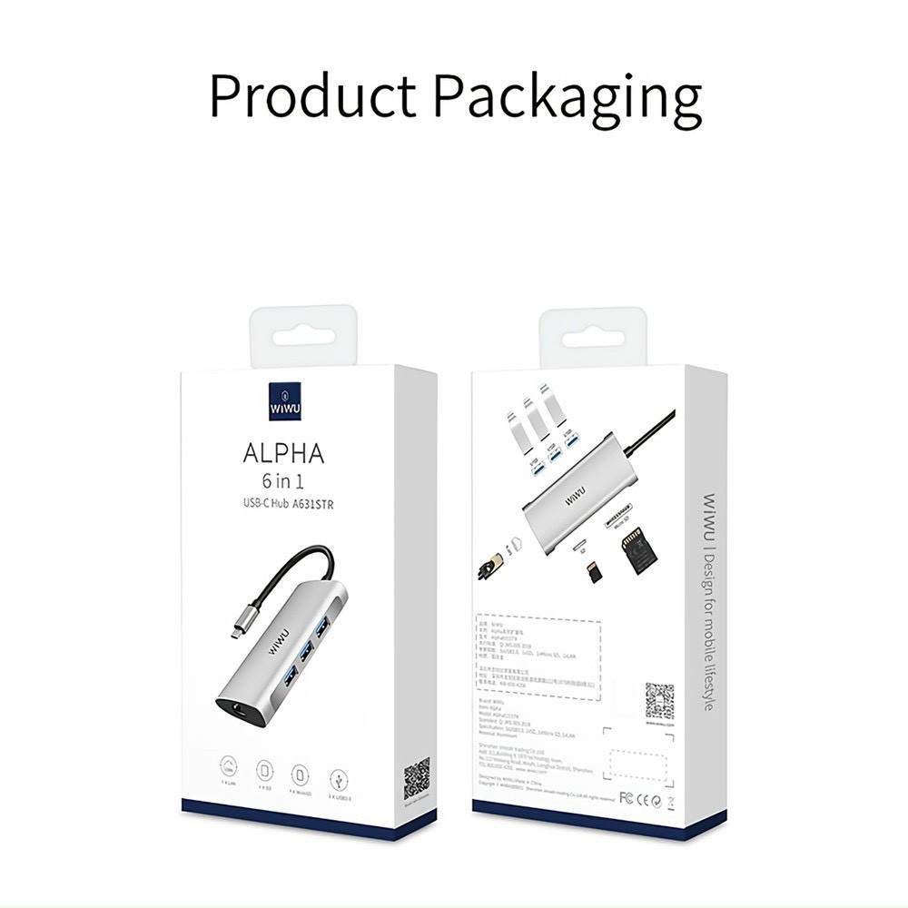 Hub chuyển đổi đa năng Wiwu Alpha 6in1
