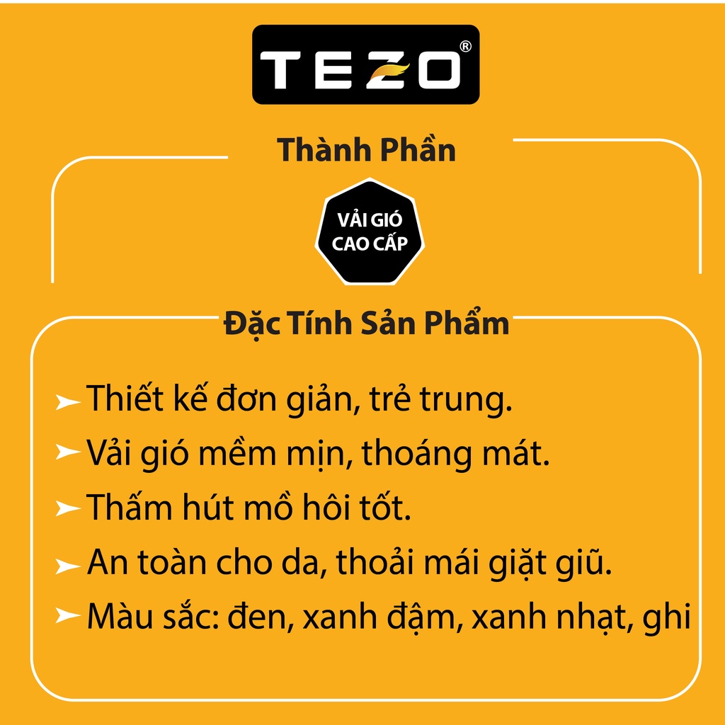 Quần short gió nam Tezo dáng thể thao 2202QNGT09