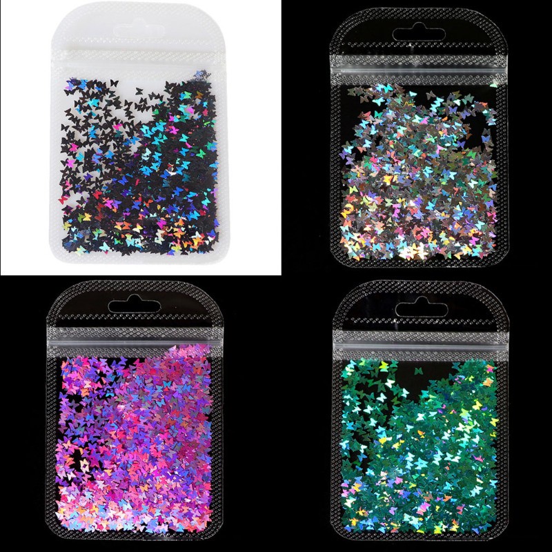 Hộp Kim Tuyến Trang Trí Móng Tay 12 Màu 2g