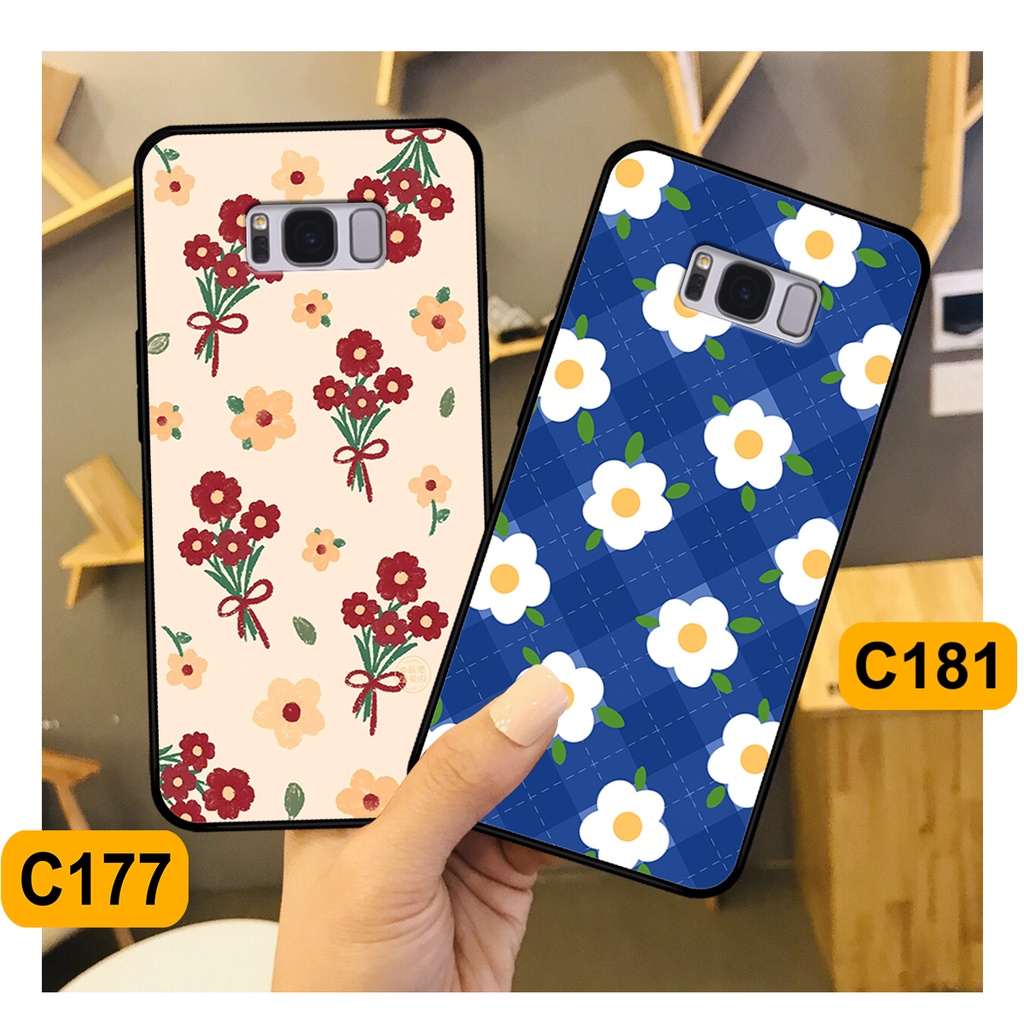 Ốp Samsung S8 - S8 Plus - S8+ in hình hoa cỏ nhẹ nhàng,họa tiết caro xinh xắn.ốp lưng chống sốc