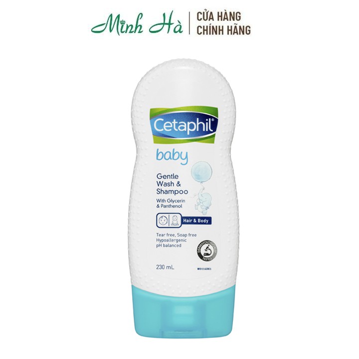 Sữa tắm cho bé Cetaphil Baby Gentle Wash & Shampoo 230ml dịu nhẹ cho da nhạy cảm và da em bé