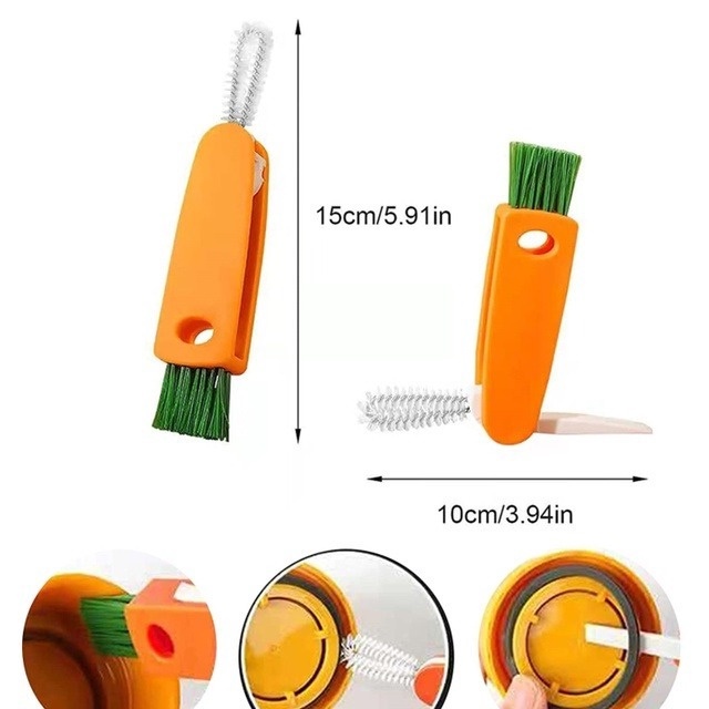 Bàn chải chai, Làm sạch nắp chai Bàn chải nhỏ, Bàn chải bình cho ăn, Bàn chải nắp cốc có rãnh đa chức năng, Dụng cụ rửa nắp cốc có rãnh, Bàn chải rửa cốc không có đầu cuối