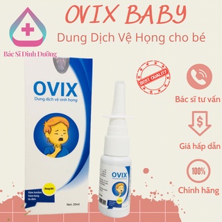 Dung dịch vệ sinh họng Ovix hết đau họng họng hạt, amydal cho trẻ em người lớn lọ 20ml ....