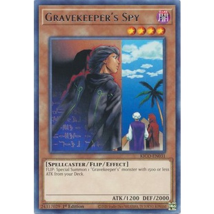 Thẻ bài Yugioh Gravekeeper's Spy - KICO-EN031 - Rare 1st Edition
