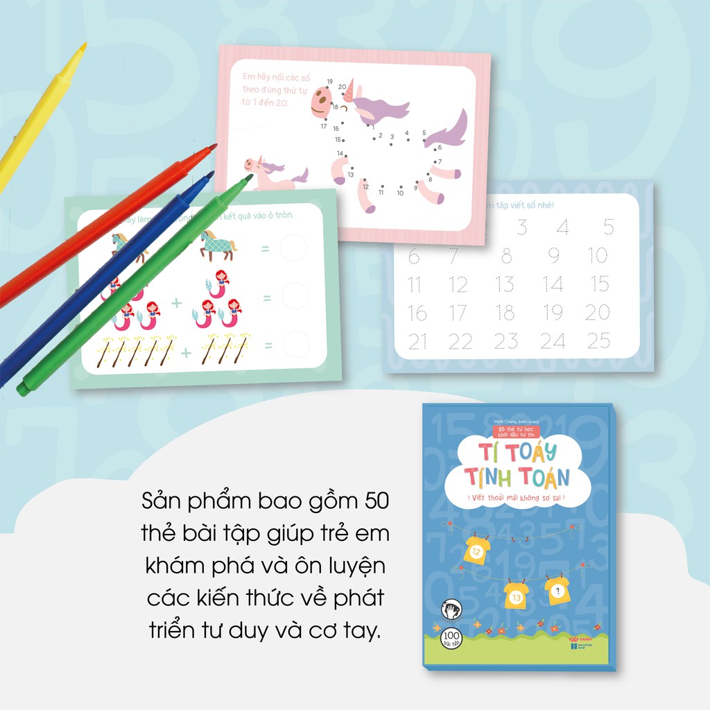 Flashcard - Bộ thẻ Tí Toáy Tính Toán - Dành cho trẻ từ 3 tuổi - Crabit Kidbooks