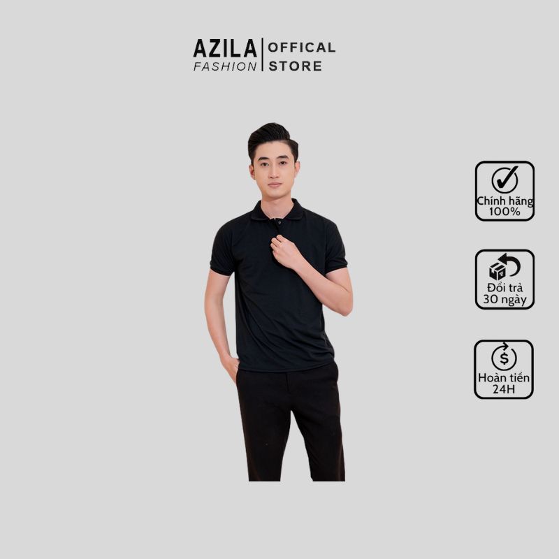 Áo Polo Nam Azila , Áo Phông Cổ Bẻ Basic Cao Cấp, Chất liệu Cotton Cá Sấu Cao Cấp