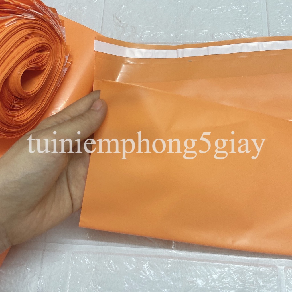 [1Kg–Màu cam-Đủ size] Túi gói hàng niêm phong tự dính - túi đóng hàng chuyển phát nhanh có sẵn keo dính – 5 GIÂY