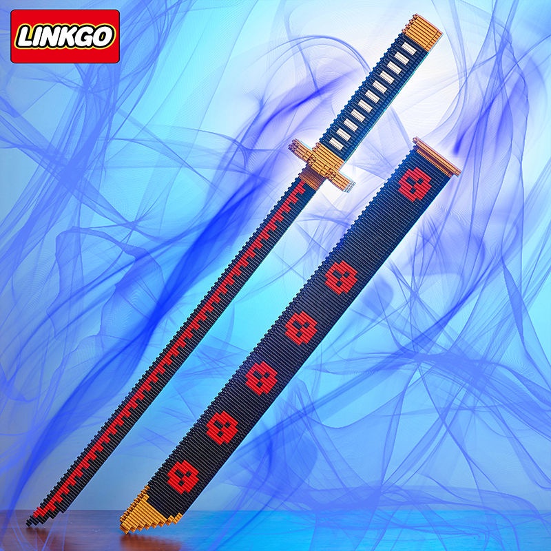 Bộ Sản Phẩm Kiếm Đồ Chơi Katana Linkgo,Sandai Kitetsu Yamato Lắp Ráp Kiếm có vỏ Zoro One Piece Đồ chơi giải đố
