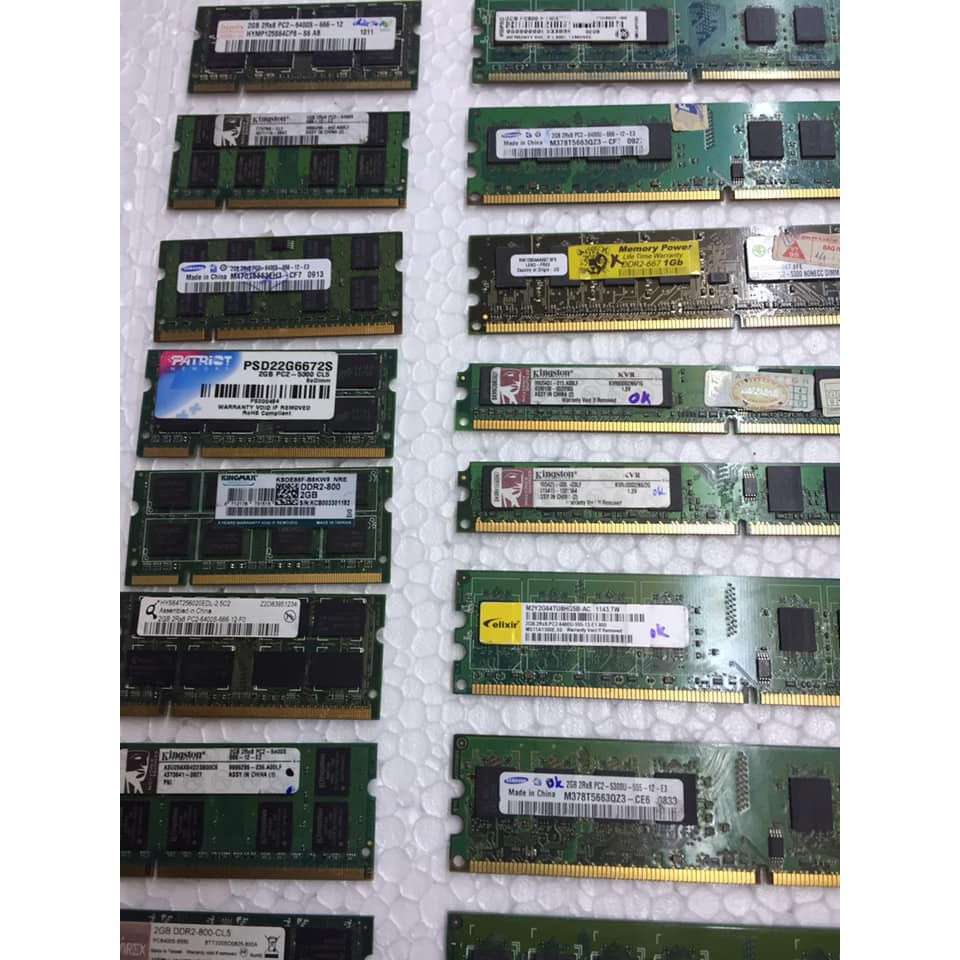 Ram DDRam DDR2 1G 2G Máy tính PC Laptop PC667 800