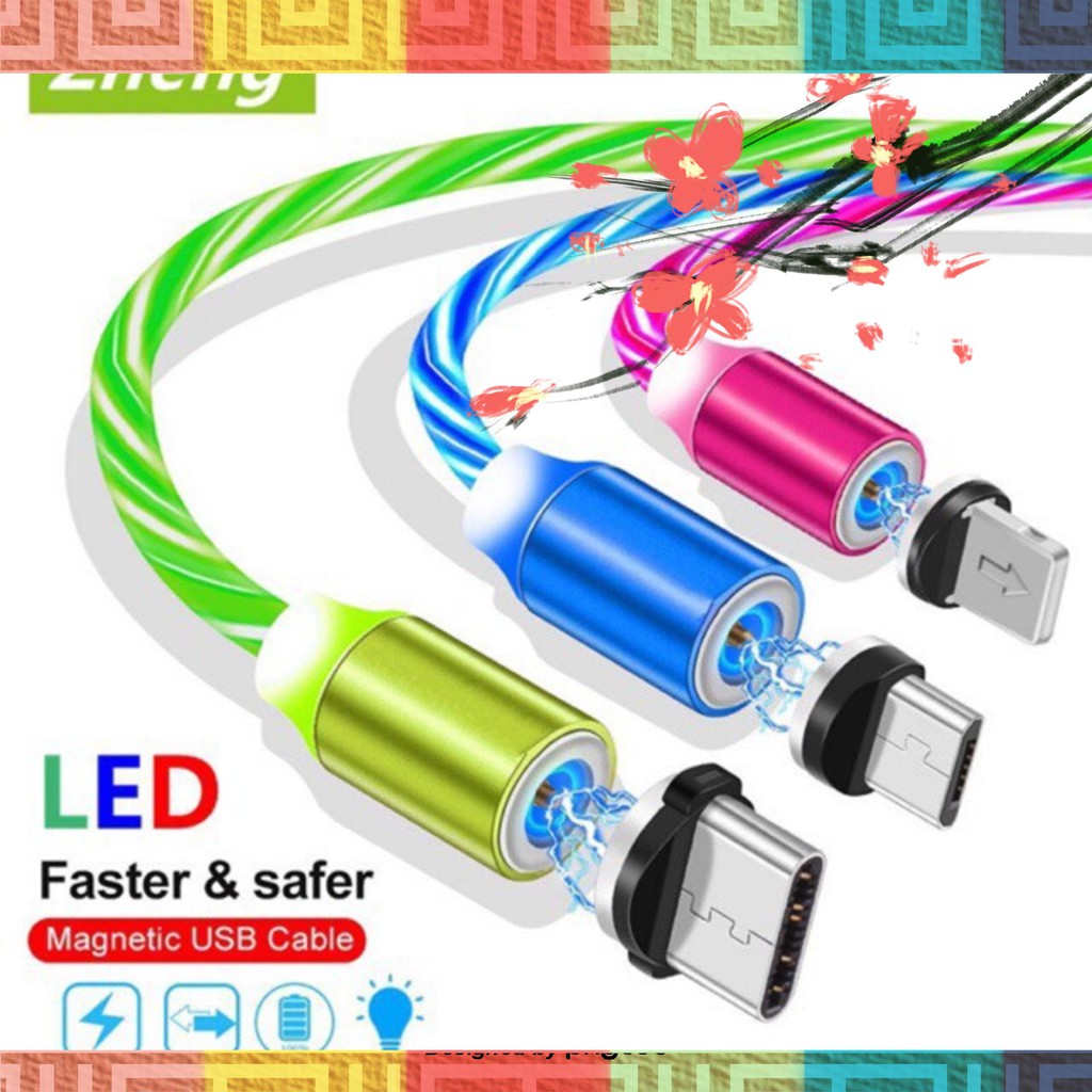 Cáp sạc đèn LED  Nam Châm 360 độ [ Full 3 đầu sạc ][huyenchau.shop]