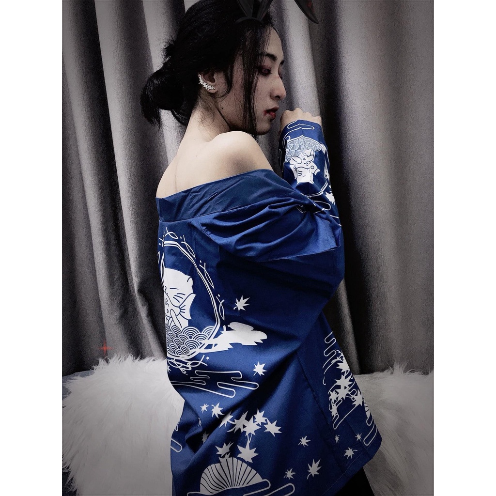 ÁO HAORI COSPLAY MÈO THẦN TÀI ÔM CÁ HÀNG CAO CẤP A09 | BigBuy360 - bigbuy360.vn