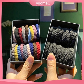 Set 5 Dây Thun Cột Tóc Mini Co Giãn Đơn Giản Cho Nữ