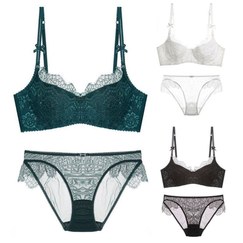 Set áo lót nâng ngực & quần lót nữ thêu ren | BigBuy360 - bigbuy360.vn