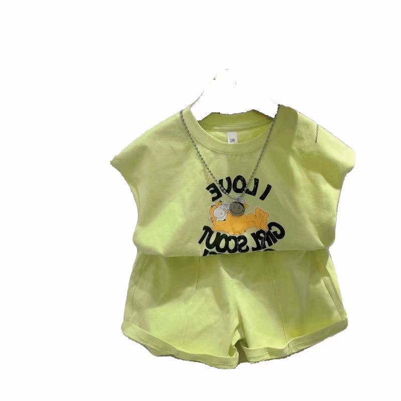 Set Áo Thun Sát Nách Và Quần Short Thời Trang Mùa Hè Hàn Quốc 2022 Mới Cho Bé Trai Và Bé Gái