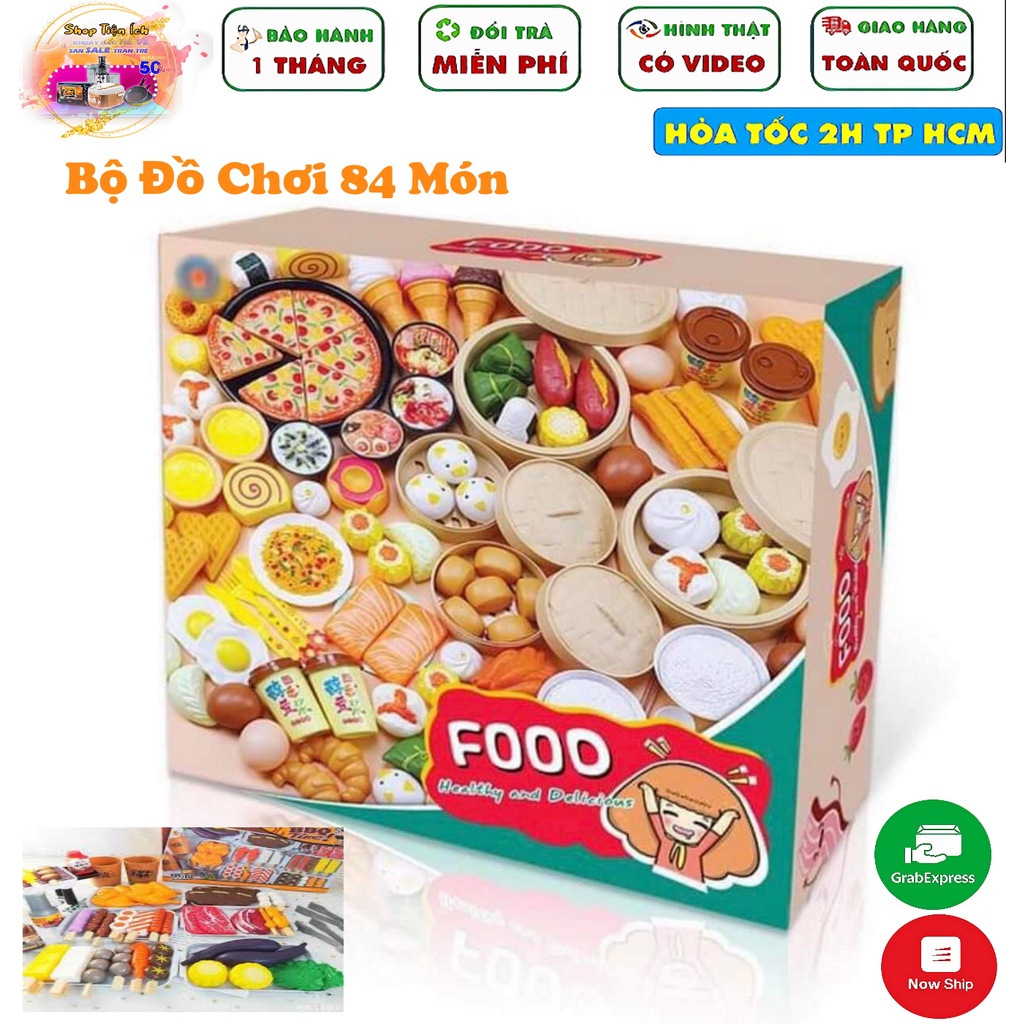 ĐỒ CHƠI NẤU ĂN ĐỒ HÀNG 84 MÓN CHO BÉ GÁI VÀ BÉ TRAI