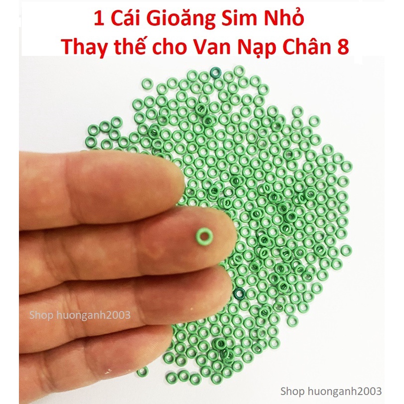Gioăng cao su màu xanh thay van nạp một chiều chân 8mm Ron Sim Pom roan doan xéc măng doang