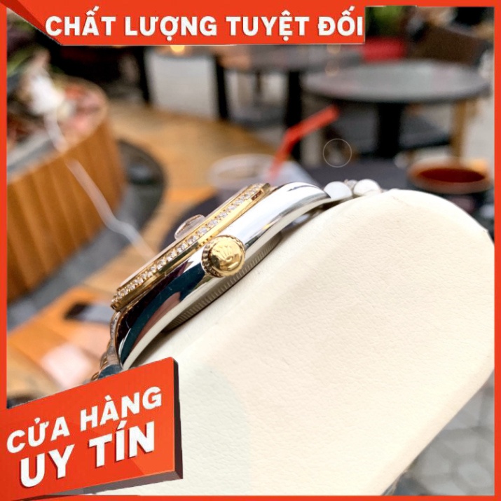Đồng Hồ Nam RoLex Sapphire RA25 Case 36mm ĐEN viền đá Máy cơ Automatic Nhật