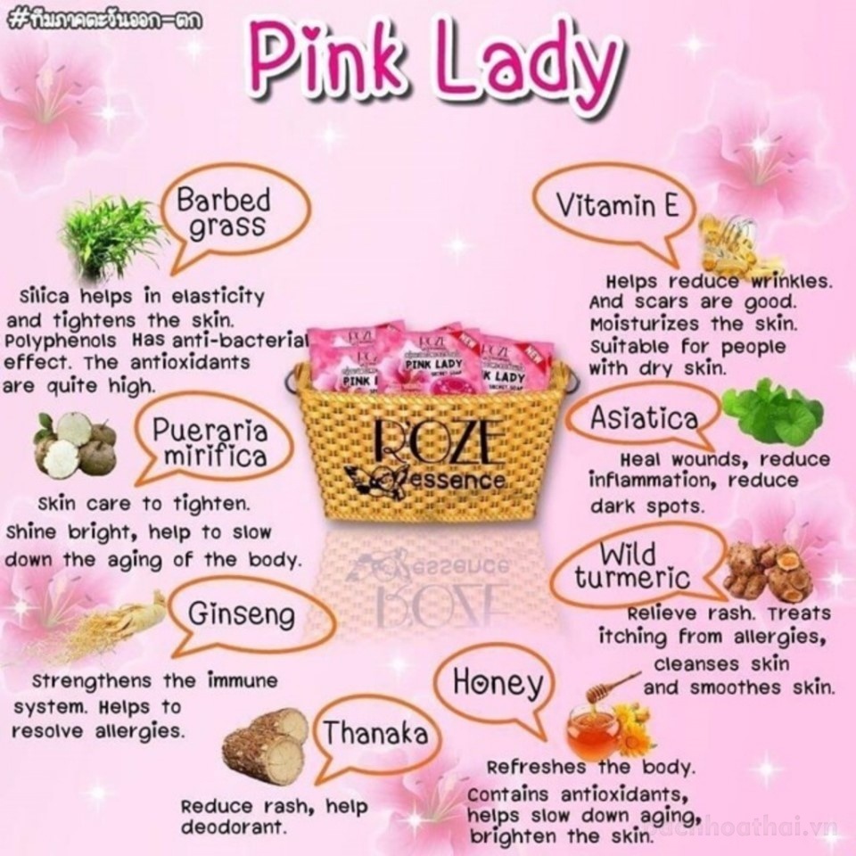 Xà bông se khít cô bé Roze Pink Lady Secret Soap Thái Lan