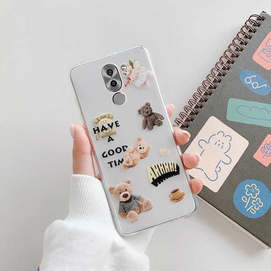 Ốp điện thoại TPU silicone dẻo in họa tiết đáng yêu dành cho HUAWEI HONOR 6X/ GR5 201