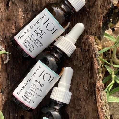 Bộ Sản phẩm sữa rửa mặt, serum, toner Geek & Gorgeous