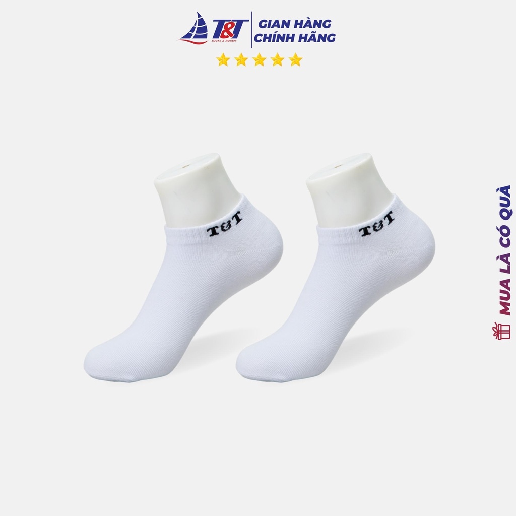 Combo 5 đôi Tất Nam cổ ngắn logo T&amp;T SOCKS &amp; HOSIERY - NAM9014