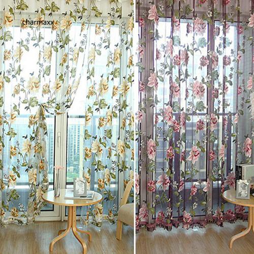 Rèm cửa thêu hoa thời trang thanh lịch