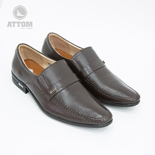Giày Tây Nam ATTOM Da Bò Cao Cấp In Họa Tiết Đan Chéo - MSP : AM30095