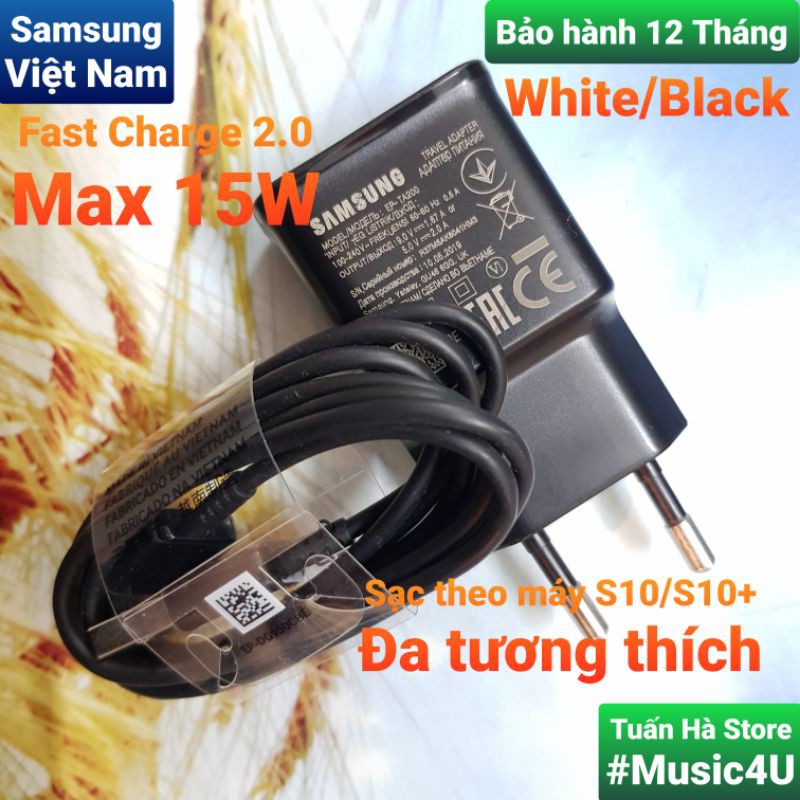 Củ sạc nhanh Samsung EP-TA200 15W cho các dòng S và Note [Music4U]