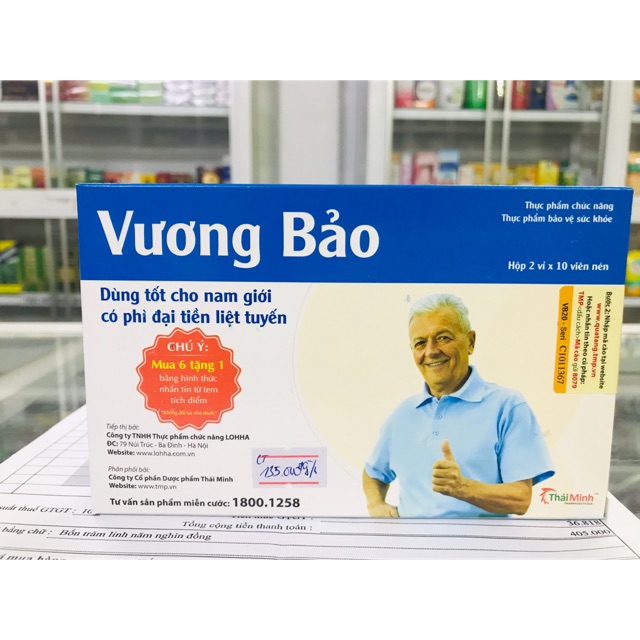 ✅Chính hãng : Vương bảo hộp 30 viên ( mua 6 tặng 1 bằng cách nhắn tin tích điểm)