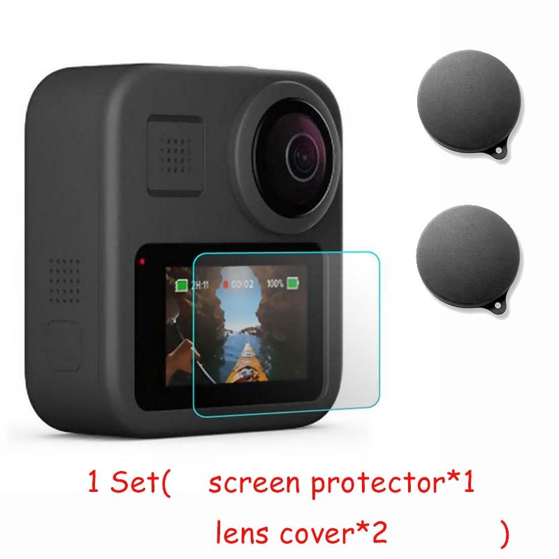 Kính cường lực bảo vệ màn hình LCD + ống kính cho camera Gopro Max
