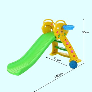 Cầu trượt cho bé 2 trong 1 kết hợp bóng rổ phù hợp cho trẻ em từ 1 đến 5 tuổi, cầu trượt trong nhà, nhựa cứng an toàn