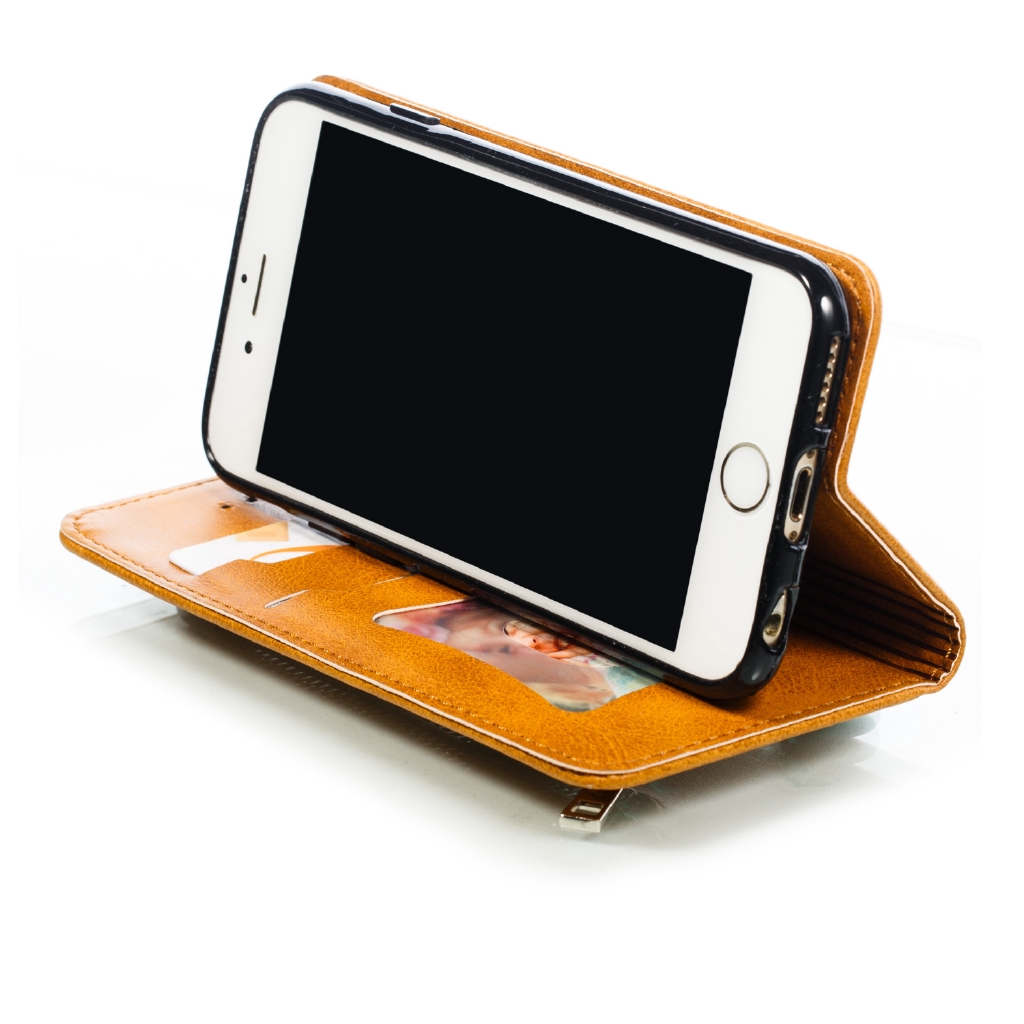 Ốp lưng da PU kèm ví nắp gập dành cho điện thoại iPhone 7 8 Plus X XS | BigBuy360 - bigbuy360.vn