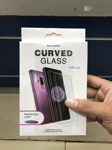 Kính cường lực LG V40 full keo UV (keo tốt không tróc màn hình)