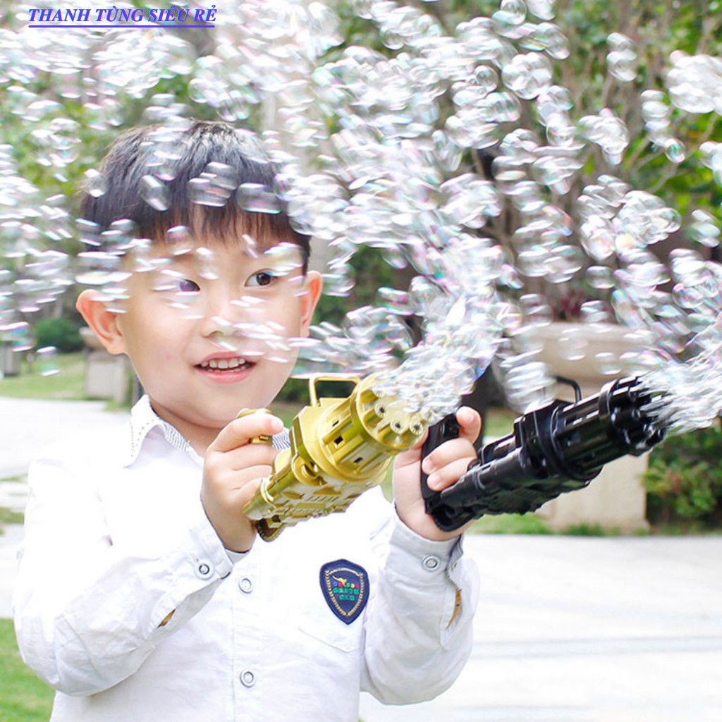 Súng Bắn Bong BóngFREESHIP Súng Thổi Bong Bóng Xà Phòng Ngoài Trời Cho Trẻ Em