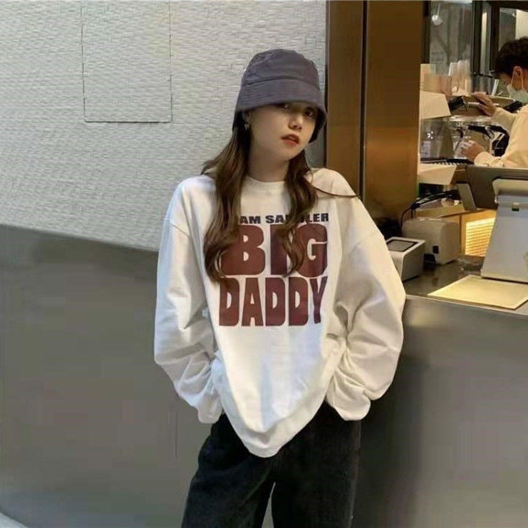 Áo thun COZOKC tay dài dáng rộng phong cách thời trang hàn quốc