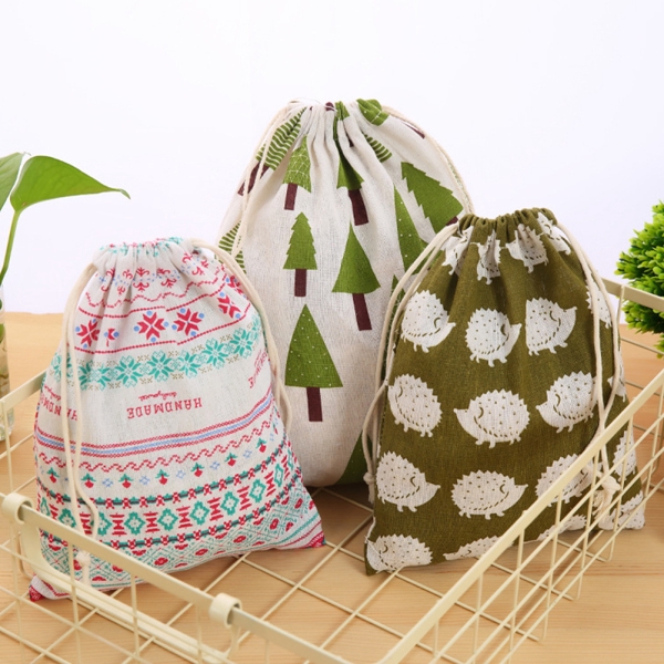 【Thanh toán khi giao hàng】Túi dây rút cotton du lịch