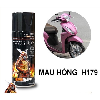 H179 _ Sơn xit Samurai H179 màu hồng phấn Honda _Powder Pink màu bền, đẹp, giá cực tốt