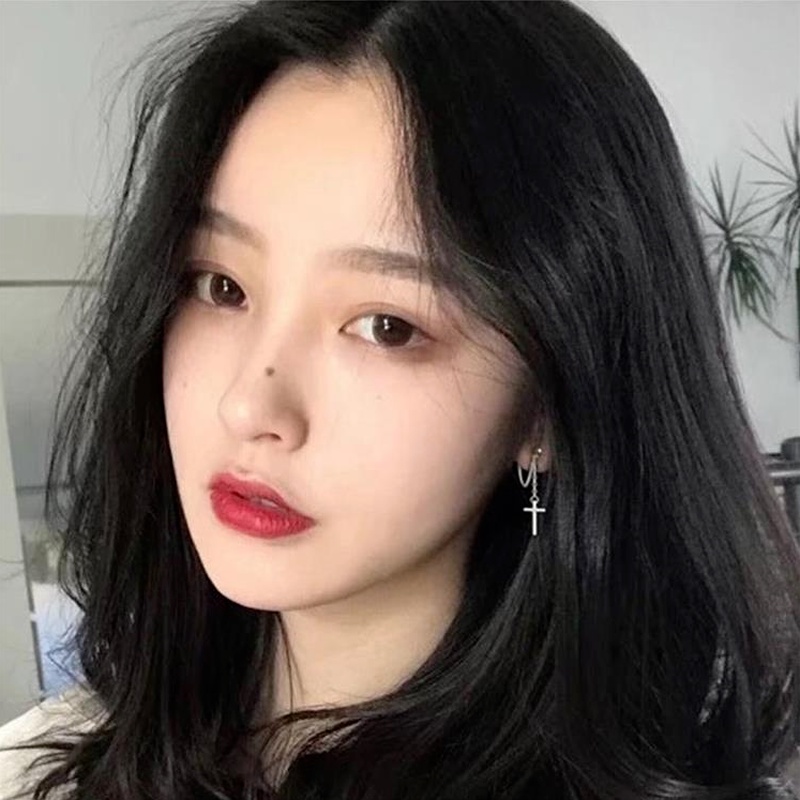 We Flower Hoa tai dáng dài phối tua rua và thánh giá màu bạc thời trang Gothic cho nữ