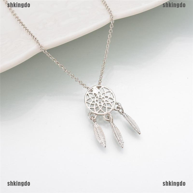 Dây chuyền mạ vàng/bạc có mặt phong cách Dreamcatcher