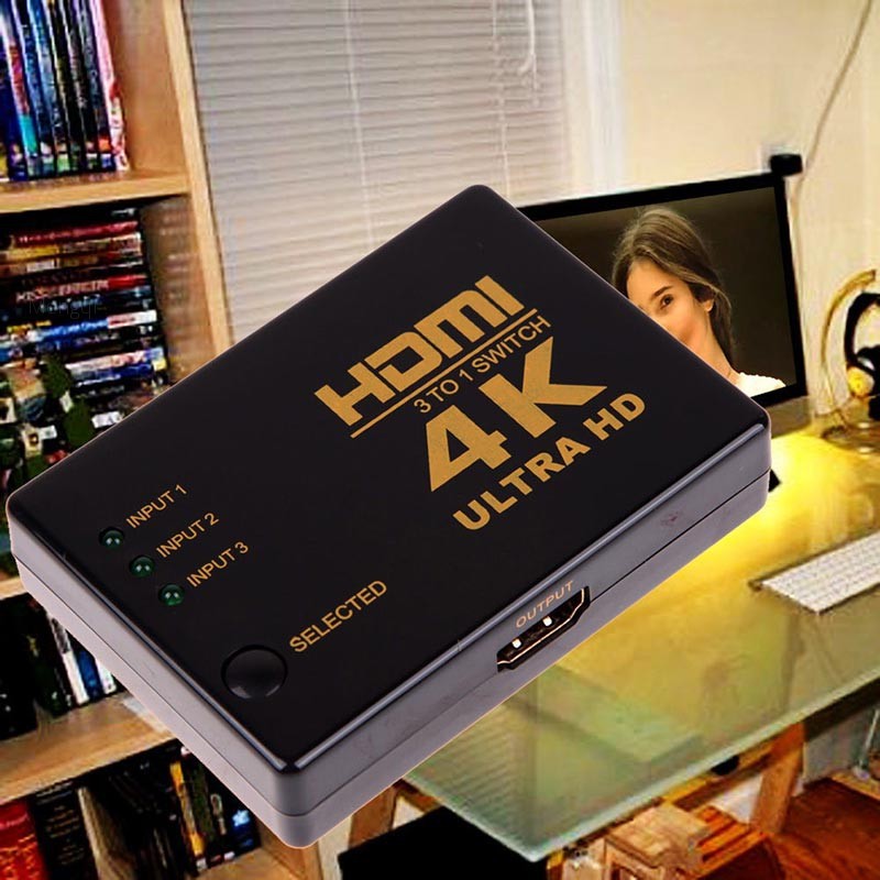 Mengqi✨4K*2K 3In 1Out Port HDMI Switch Switcher Hub Splitter Ultra HD for HDTV PC -dc3145 | BigBuy360 - bigbuy360.vn