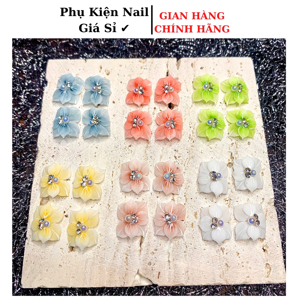 Hoa bột nail, Hoa gắn móng chân siêu xinh ( 1 bông )