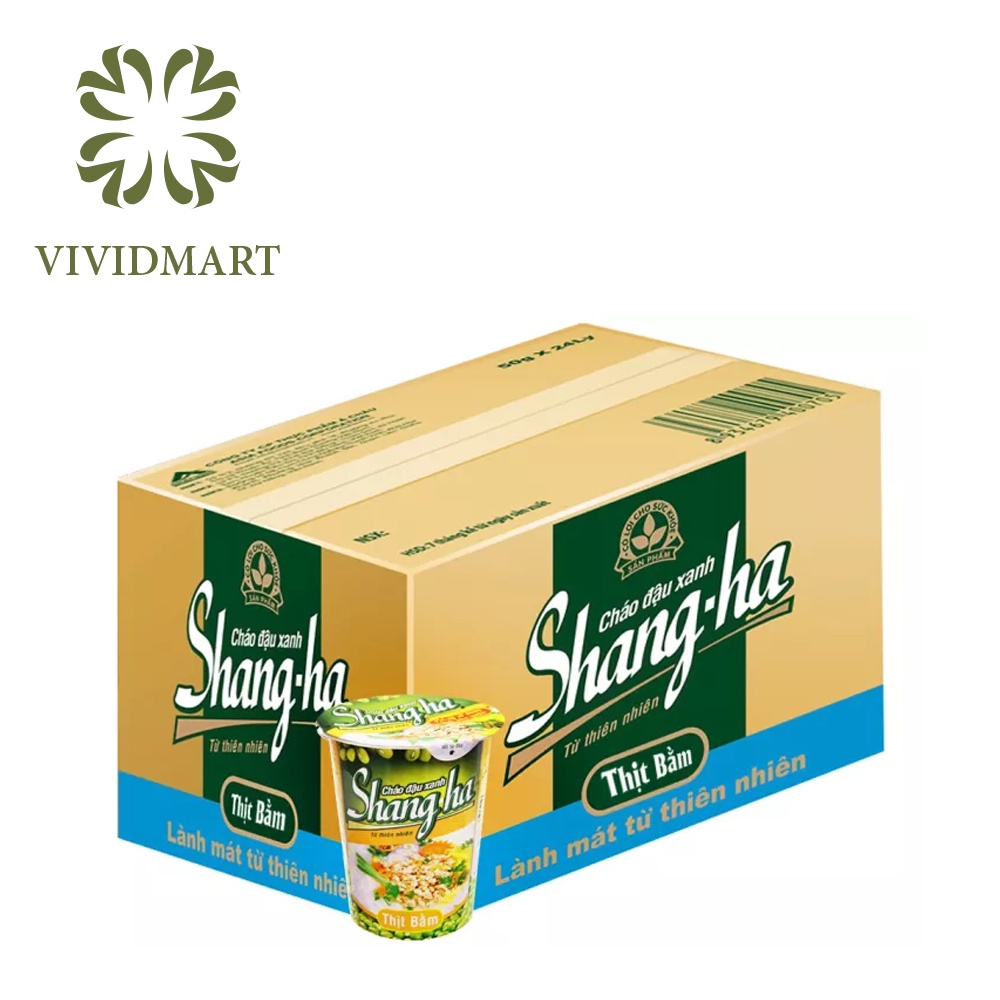 Cháo Shangha 3 vị: đậu xanh thịt bằm, trứng gà, thập cẩm – Ly 50gr – Asian Food