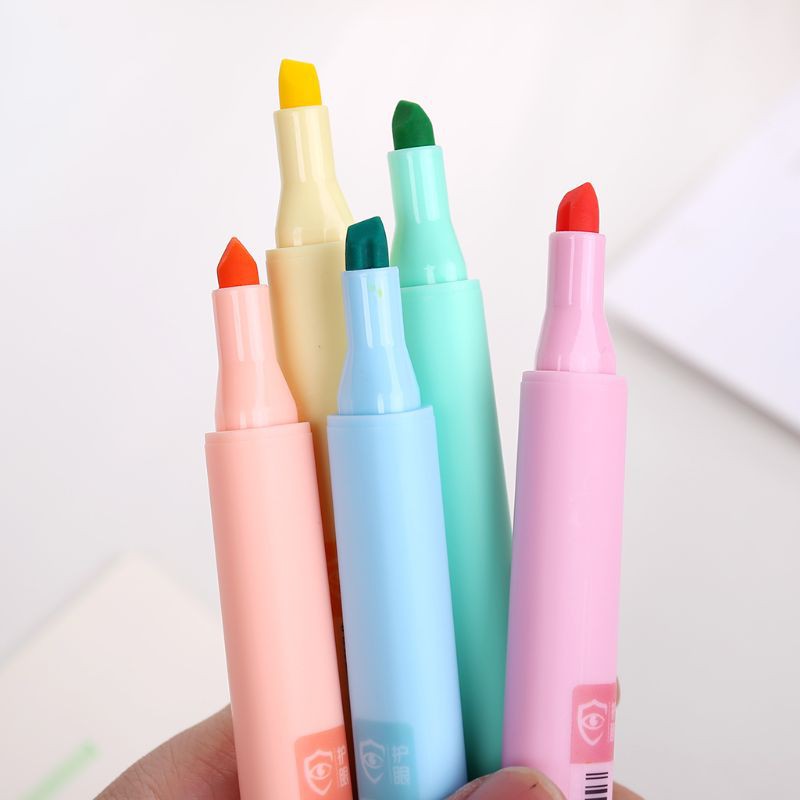 Bộ 8 bút dạ quang vỏ màu kẹo sáng tạo chuyên dụng cho tô màu