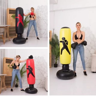 Bộ Trụ Hơi Đấm Bốc Phản Xạ/Bao cát tập boxing ( trụ + bao tay + bơm)