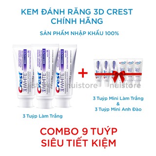 Set kem đánh răng Crest 3D White trắng răng vượt trội
