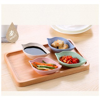 Bát lúa mạch mini hình lá đựng đồ ăn dặm, nước chấm, gia vị
