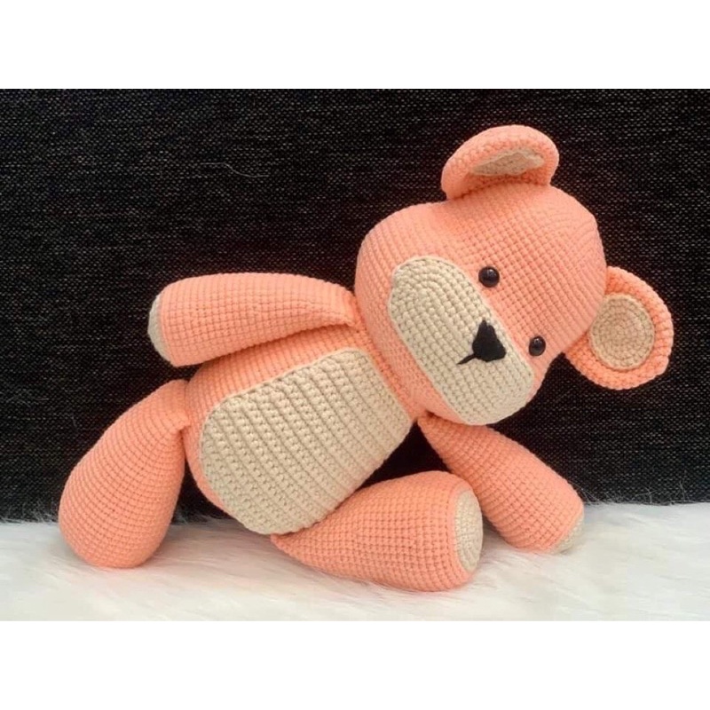 Gấu Bearbrick Nhồi Bông Bằng Len Dễ Thương Làm Quà Tặng - Thú Bông Handmade Đan Móc Thủ Công Bằng Tay