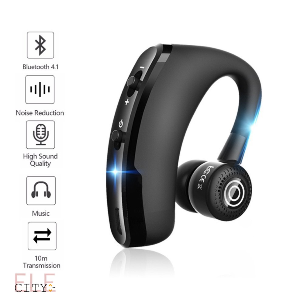 Ele】⚡⚡Tai nghe không dây V9 Bluetooth 4.1 phong cách sang trọng tích hợp micro tiện dụng