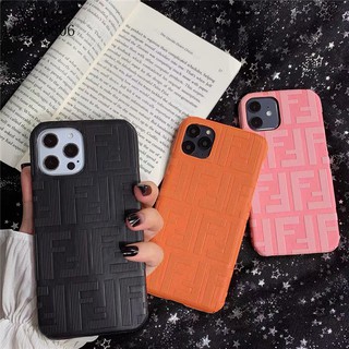 Ốp Điện Thoại Da Họa Tiết Fendi Cho iPhone13 12 13Pro 13ProMax 11 IX XS XR 13